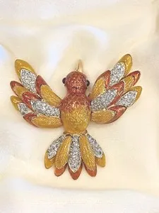 Authentic The Gilded Avian Symphony: A Vintage Talisman of Celestial Freedom