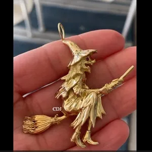 Authentic The Celestial Sweeper: A Golden Talisman of Witches Flight