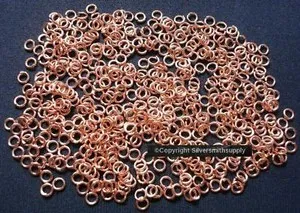 Authentic Radiant Rose Gold Open Jump Rings, 4mm Diameter, 20 Gauge, 500 Pieces