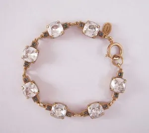 Authentic Celestial Radiance Swarovski Crystal and 14k Gold Link Bracelet