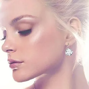 Authentic Celestial Radiance Swarovski Bezel Leverback Earrings
