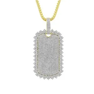 Authentic The Radiant Cipher 14K Gold Plated Diamond Tag Pendant