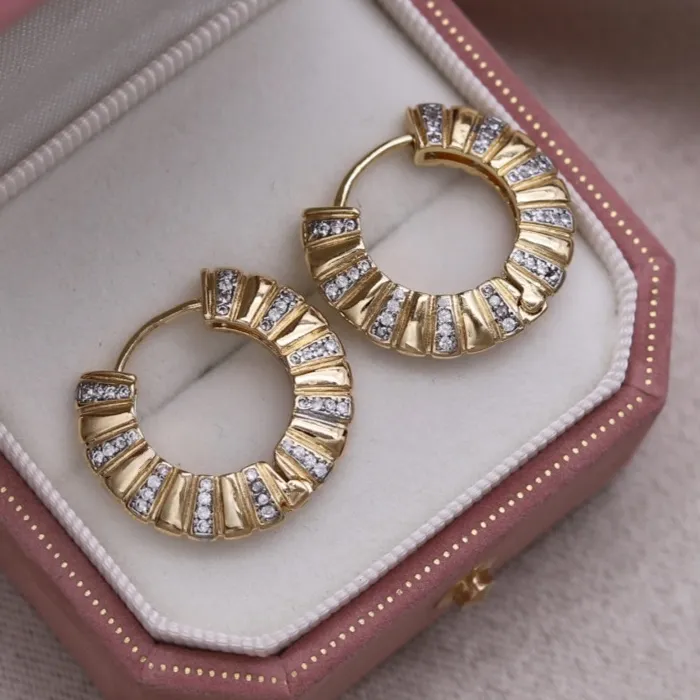 Authentic Celestial Duo-Tone Orbit Earrings: A Symphony of Harmonious Light