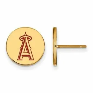 Authentic Celestial Gold‑Plated Angelic Disc Post Earrings