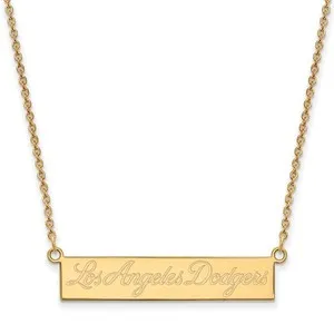 Authentic The Dodger Blue Resonance: 14K Gold-Plated Los Angeles Sacred Bar Talisman