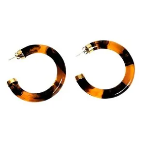 Authentic Gilded Shells of Protection: Vermeil and Tortoiseshell Resin Hoops