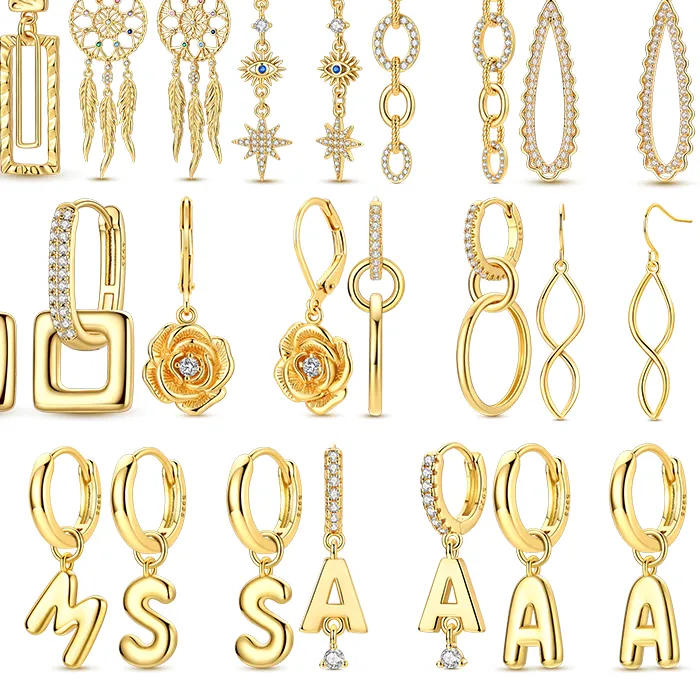 Authentic Celestial Bow And The All- Seeing Shield Gold- Plated Hoops