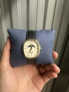 Authentic The Nocturnal Orbit Timepiece - Gold-Plated Oval Moon Phase Talisman
