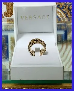 Authentic Eternal Medusa's Crown: 24K Gold‑Plated Enchantment Ring with Black Veil