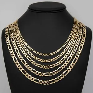 Authentic Celestial Figaro Chain – 14K Sun‑Kissed Gold‑Plated 925 Silver
