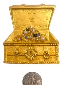 Authentic The Golden Galleon Reliquary Brooch of Karl Lagerfeld