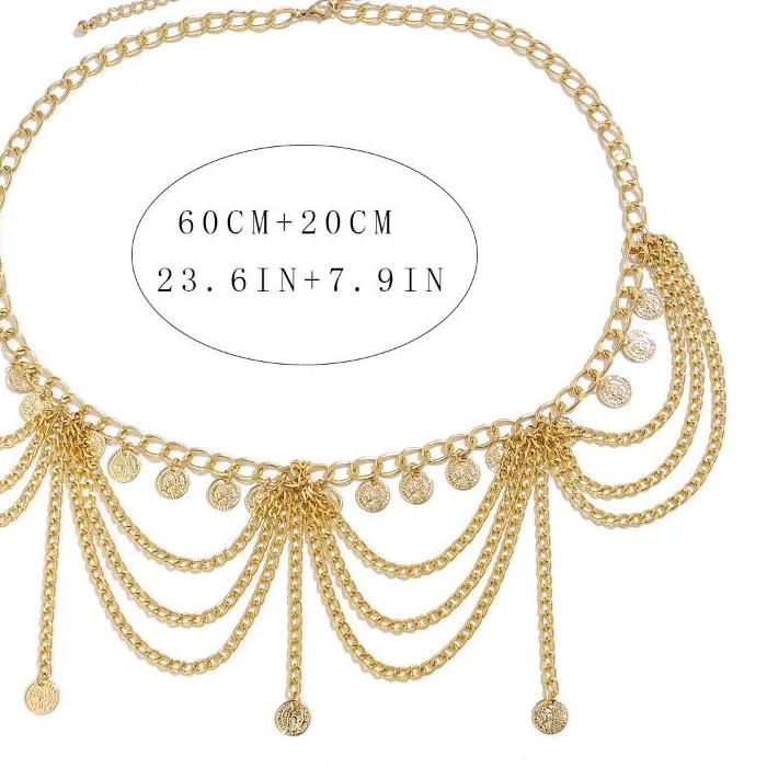 Authentic The Golden Ripple Tassel Waist Chain
