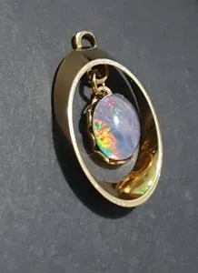 Authentic The Celestial Veil: Vintage Black Opal Gold-Plated Talisman