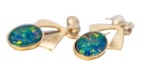 Authentic Celestial Opal Triplet Earrings: A Shimmering Symphony of Light
