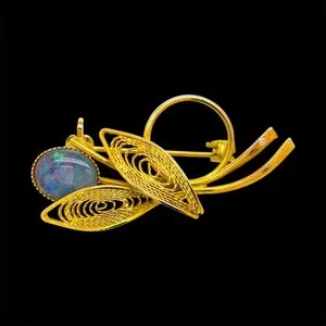 Authentic The Ethereal Opal Constellation: A Golden Vessel of Shifting Light
