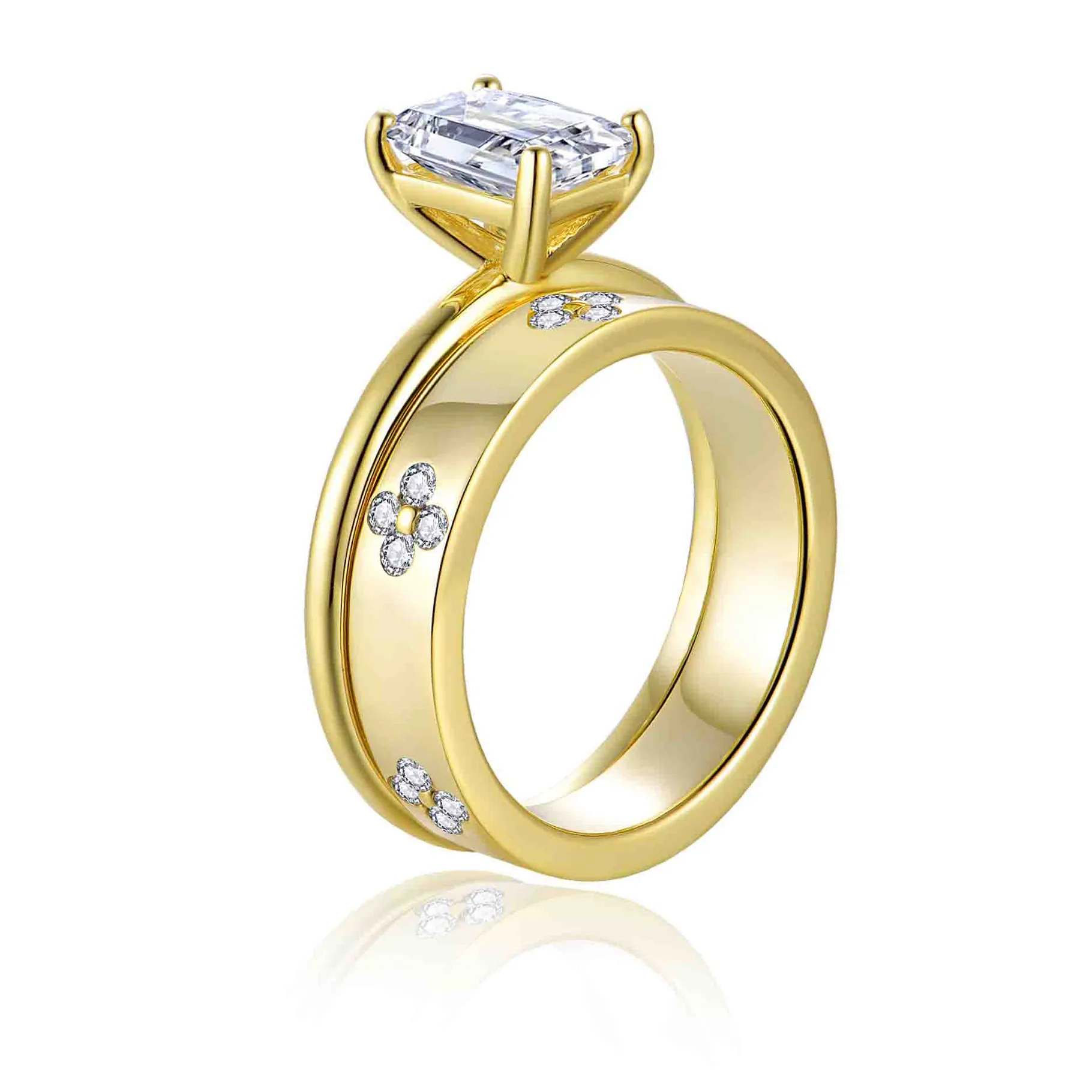 Authentic The Celestial Twin-Flame Moissanite Band