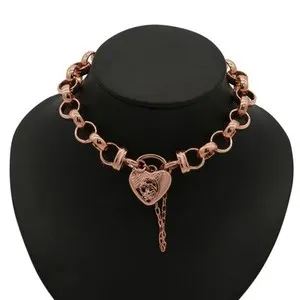 Authentic Crimson Heart of the Desert: Rose‑Gold Belcher Chain Bracelet