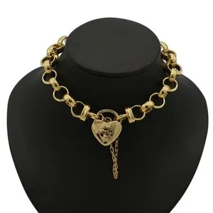 Authentic The Gilded Heart of Fortune: 18ct Gold-Plated Belcher Chain