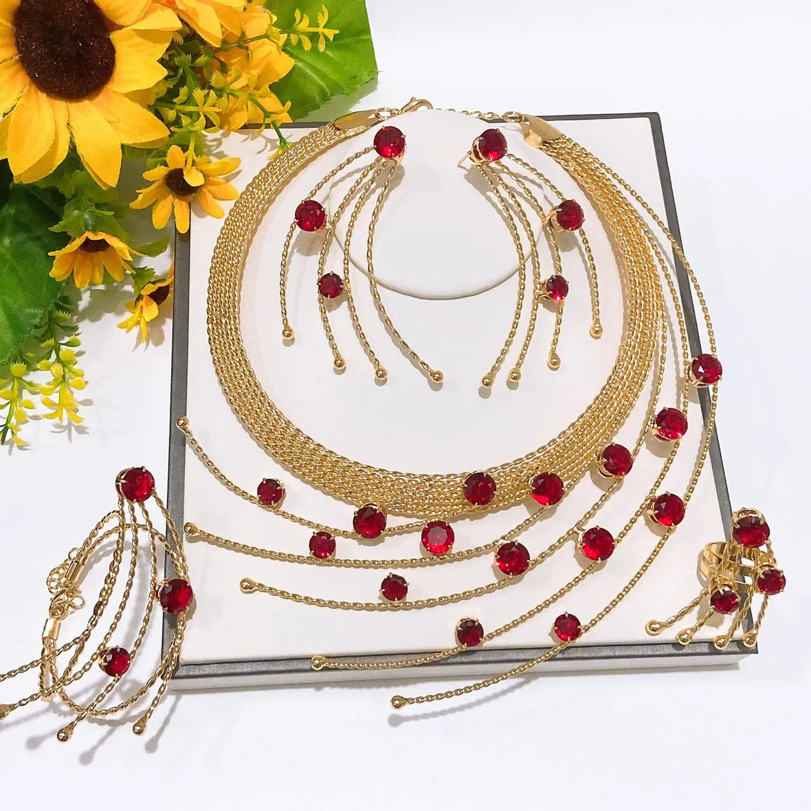 Authentic The Crimson Halo Sovereign Set: A Radiance of Eternal Vitality