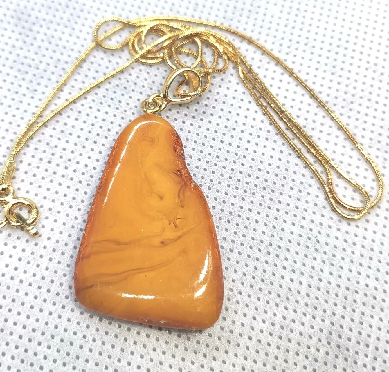 Authentic Amulet of Golden Radiance: Baltic Amber Pendant