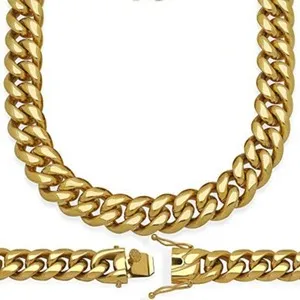 Authentic The Golden Path of the Serpent: 18K Gold-Plated Miami Cuban Chain
