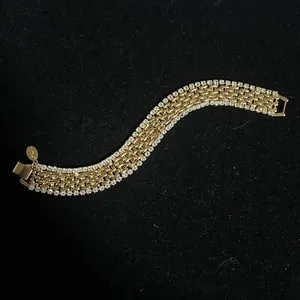 Authentic The Gilded Web: Kenneth Jay Lane Vintage Mesh Diamante Talisman
