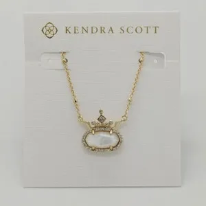 Authentic The Elisa Princess Crown Gold-Plated Pendant with White Shell