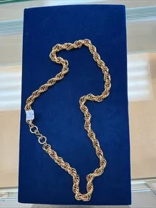 Authentic Rope Chain 14K Gold Plated Over Stainless Steel  Men's 150g