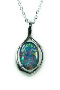 Authentic Celestial Ember: The Australian Triplet Opal Aura Pendant