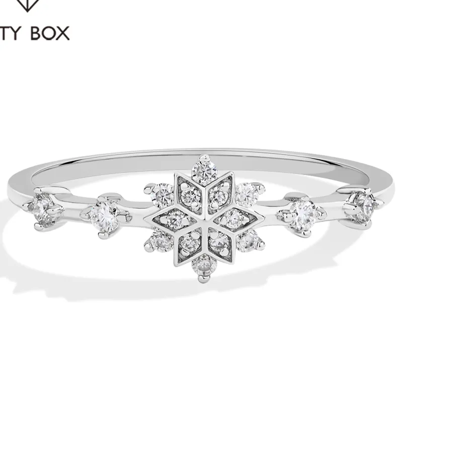 Authentic Snowflake Serenade: 18K Gold Plated Moissanite Harmony