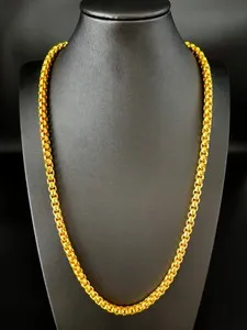 Authentic The Golden Path 24k Gold-Plated Thai Box Chain