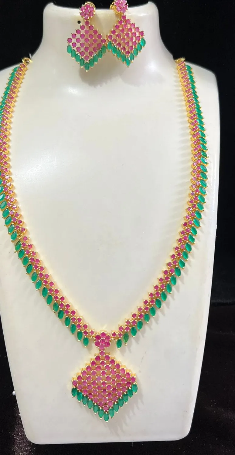 Authentic Indian Bollywood Bridal Party Wear Gold Plated Necklace Set Weding Womens Bl_150