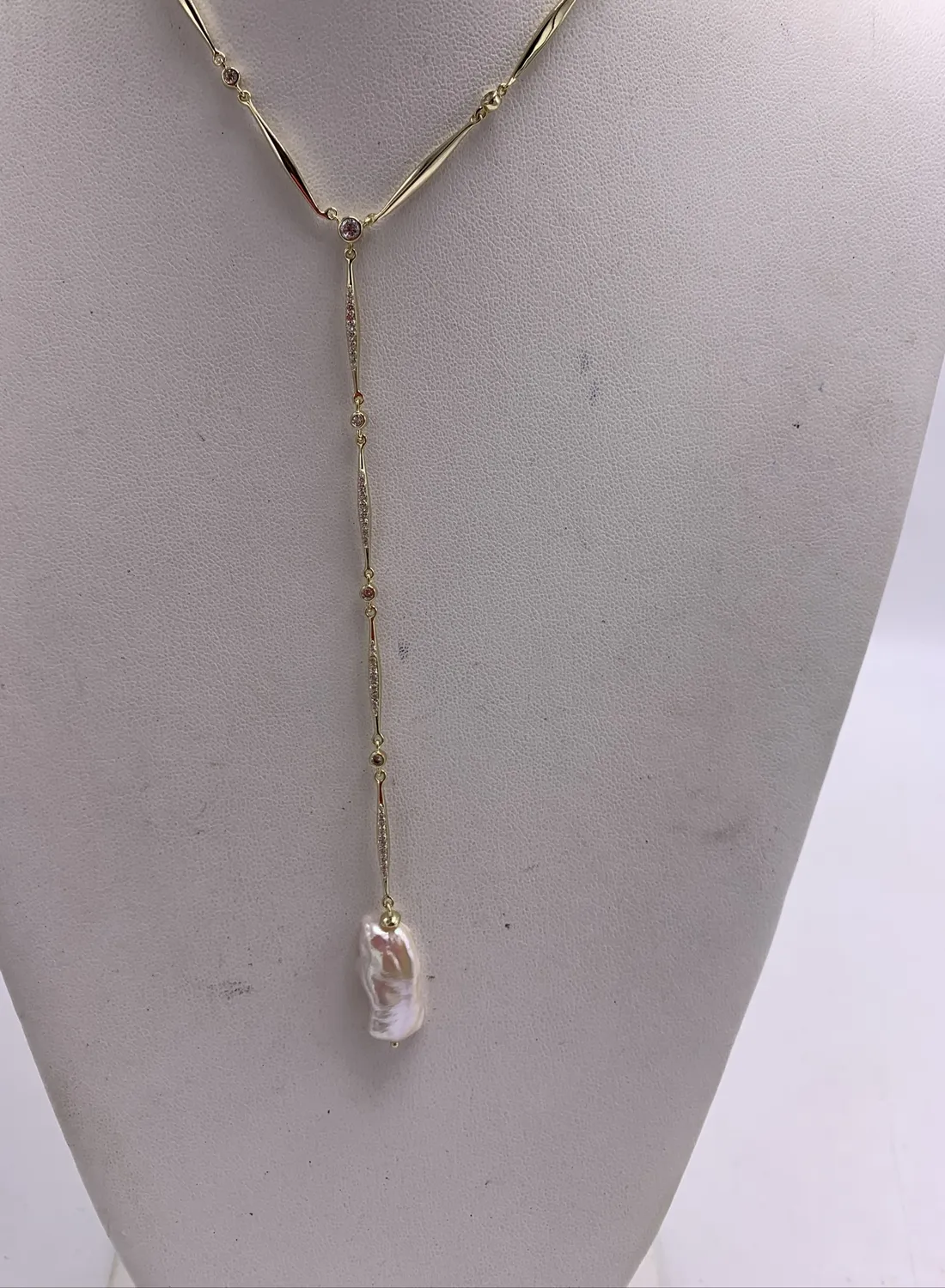 Authentic The Carolee River Luminescent Pearl and Gilded Silver Tryptych