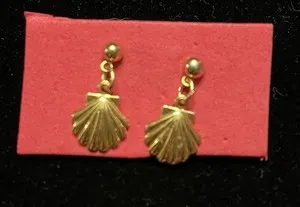 Authentic Celestial Tide Whispers: Gilded Seashell Talismans