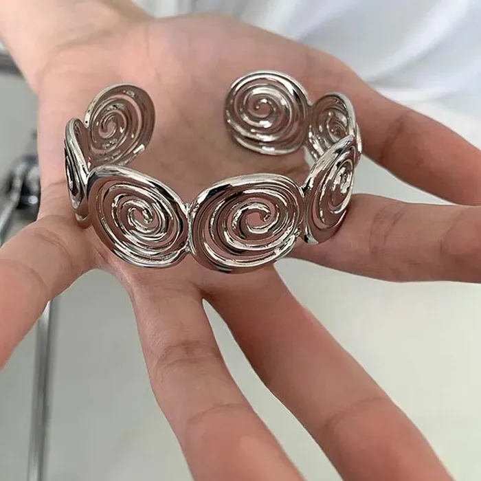 Authentic The Infinite Spiral Geometric Arm Cuff