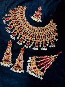 Authentic Celestial Gold‑Plated Bridal Ensemble – Sacred Bollywood Elegance