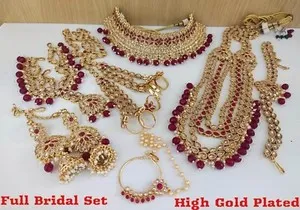 Authentic The Celestial Dulhan Regalia: Sacred Gold-Plated Bridal Ensemble