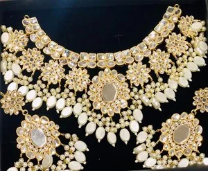 Authentic The Celestial Gilded Kundan Bridal Choker Set