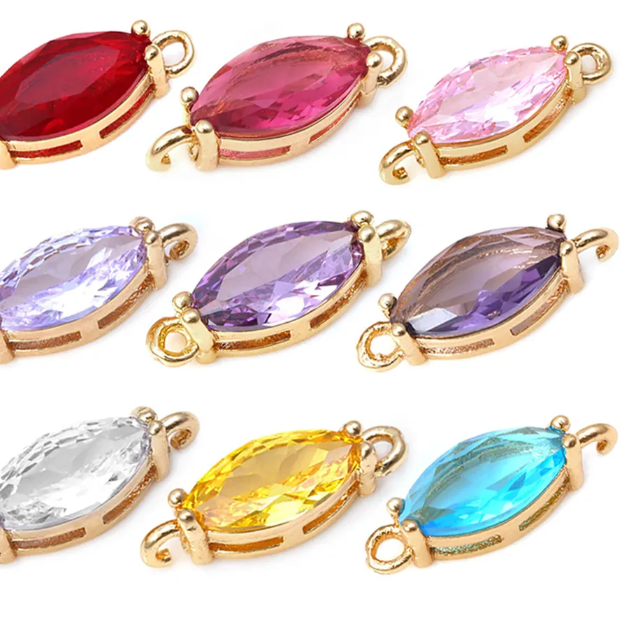 Authentic Celestial Equine Charms: 10 Golden Zircon Pendants