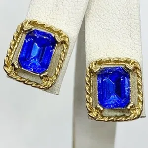 Authentic Celestial Azure Halo Studs: Radiant Vessels of Protection