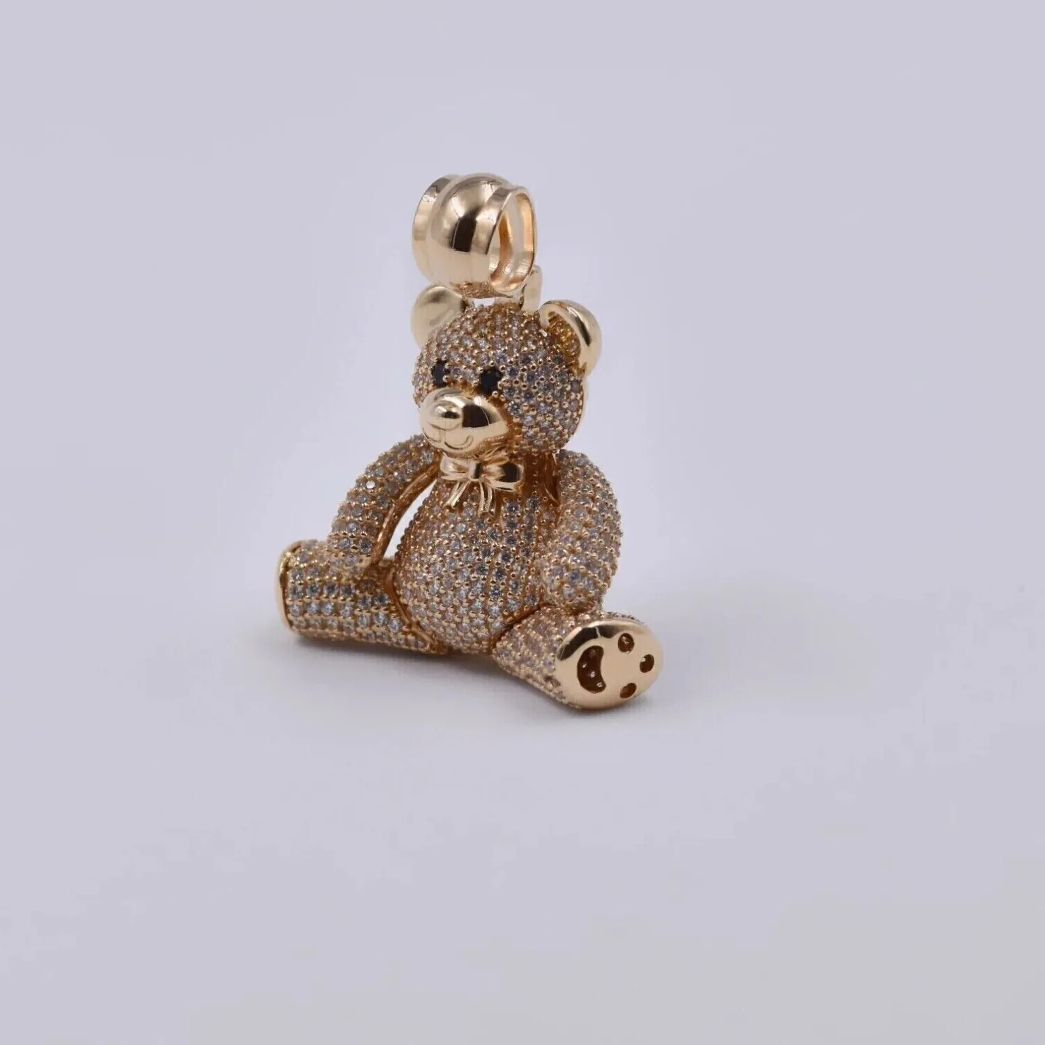Authentic Guardian's Teddy Kiss: 2.45ct Lab-Created Diamond in 14k Rose Gold Plated Bliss
