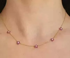 Authentic Sapphire Blossom Enchantment: 14K Gold‑Plated Amulet