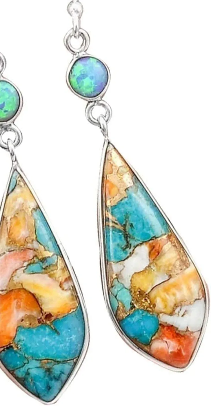 Authentic Celestial Turquoise Dangle Earrings Celestial Guardians Of Love