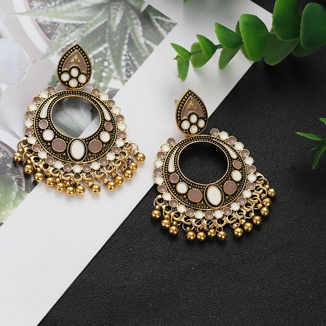 Authentic Whispers of the Ancients: Sacred Geometric Jhumka
