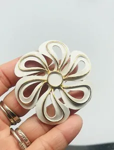Authentic The Ethereal Blossom: A Vintage Gilded Floral Talisman