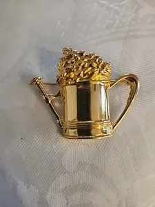 Authentic The Gilded Verdant Vial: Vintage Carolee Watering Can Brooch