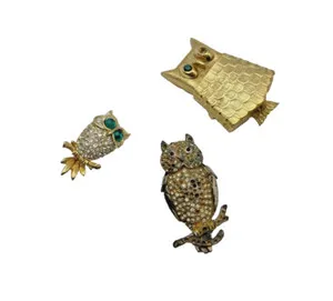 Authentic The Nocturnal Alchemist: Trio of Gilded Wisdom Brooches