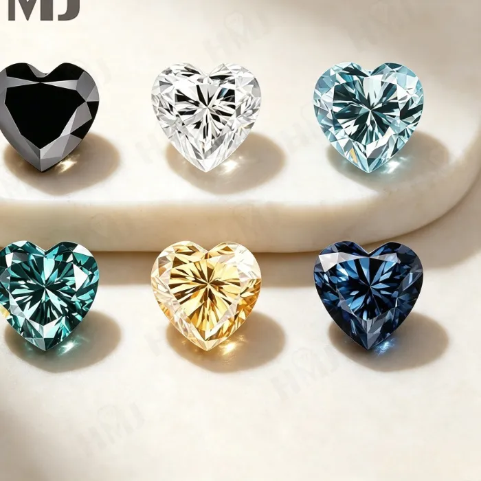 Authentic Moissanite Loose Stone Heart Cut D Color Vvs1 Clarity With Report Pass Diamond Tester Jewelry Rings Earrings Making