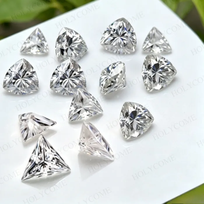 Authentic Prismatic Trillion Moissanite: The Sacred Triangle of Light