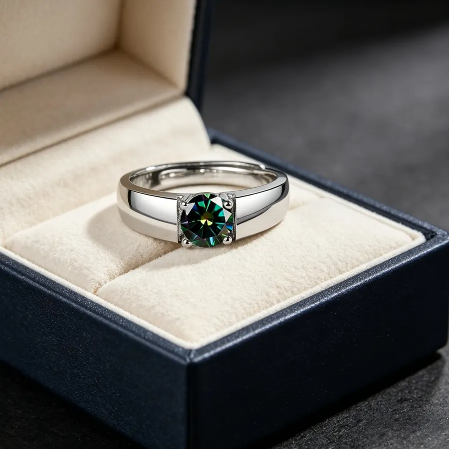 Authentic The Celestial Luminary: A Sterling Moissanite Talisman